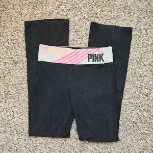 PINK Victoria's Secret Black Boot Cut Flares Yoga Pants